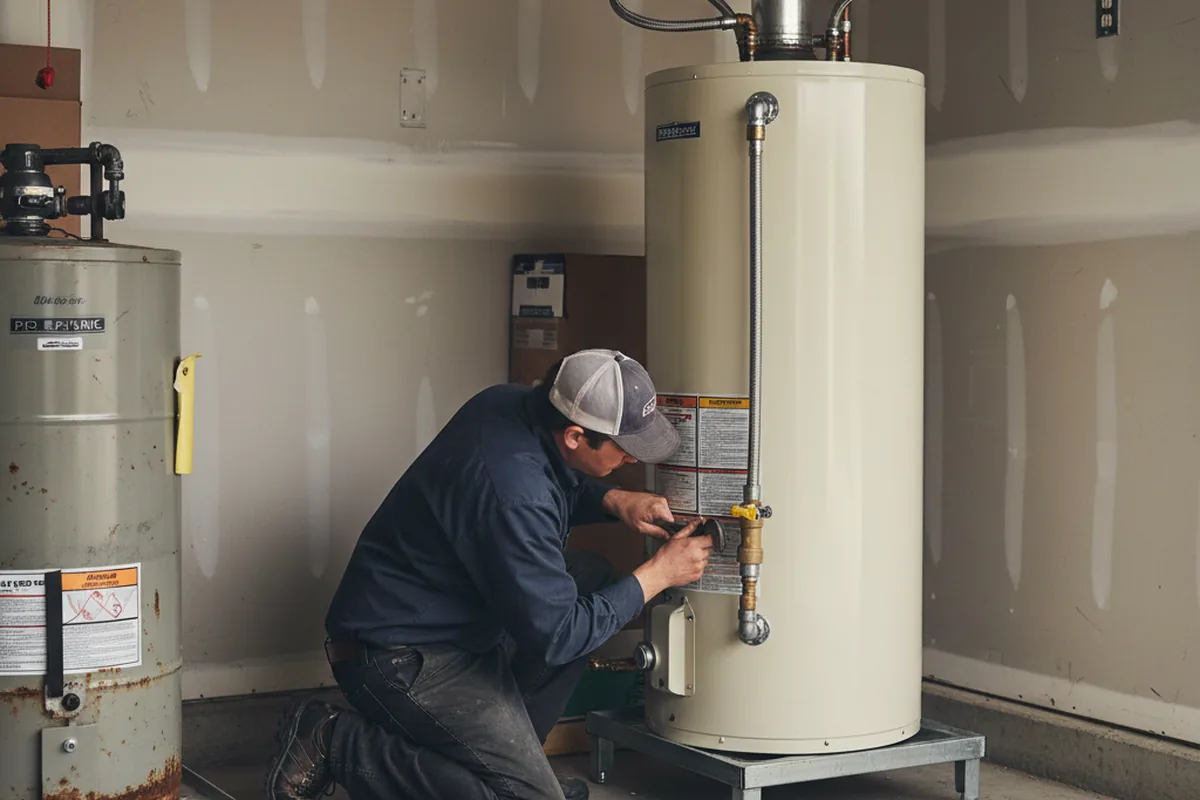 Water heater and shutoff valve replacement in Bellflower